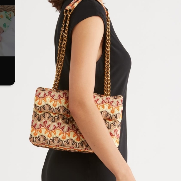 Kurt Geiger NWT Multi Colored Woven Medium Kensington Crossbody Bag - Picture 5 of 9
